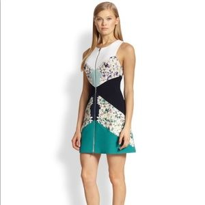 BCBGMaxAzria Alaina Geometric Floral Print Dress